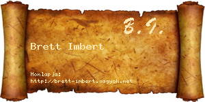 Brett Imbert névjegykártya